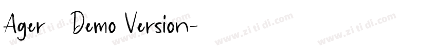 Ager   Demo Version字体转换